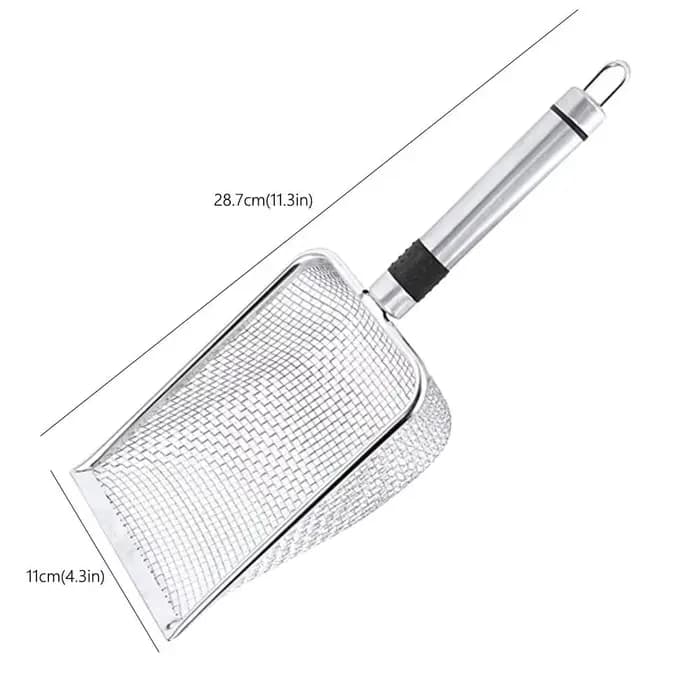 Pelle à litière pour chat en acier inoxydable – Durable