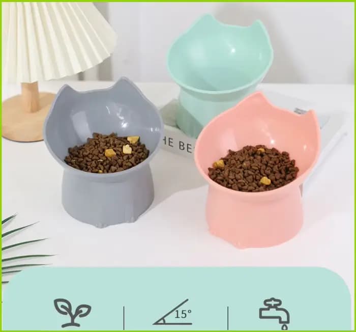 Gamelle surélevée pour chat et chien avec longues oreilles et pieds hauts