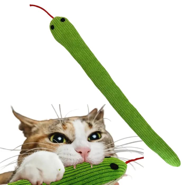 Jouet interactif pour chat en forme de serpent avec son froissement