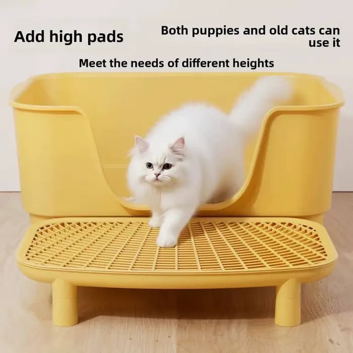 Bac à litière pour chat Tapis de sable avec filtre double couche Conception anti-fuite