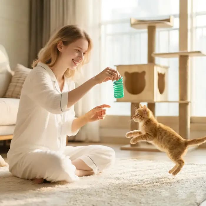 50 Pièces Jouets pour chats en plastique colorés