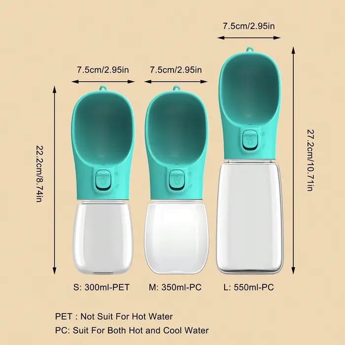 Bouteille d'eau Portable pour grands chiens