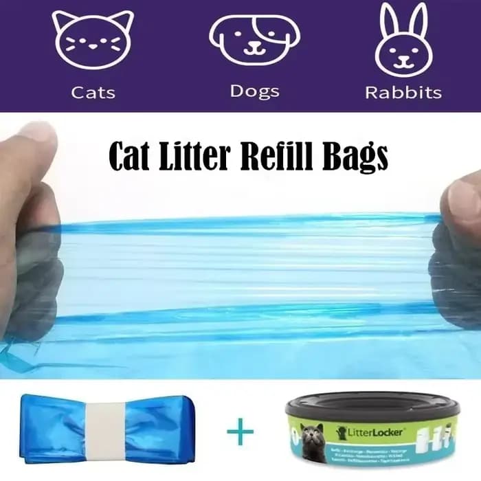 Chat bac à litière sacs poubelle chats toilette désodorisation sac