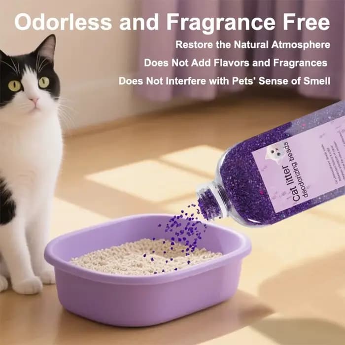 Perles désodorisantes pour litière de chat