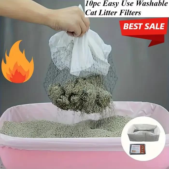 Filtres à litière lavables pour chat