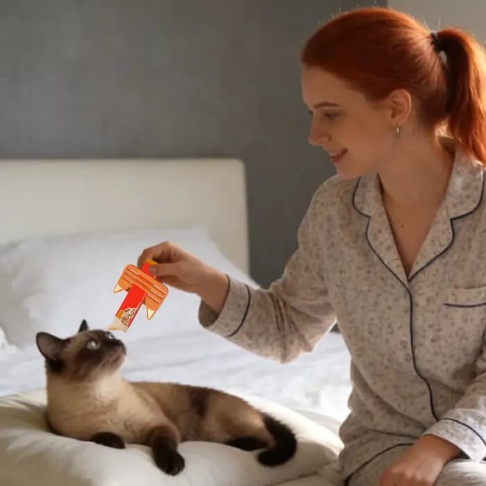 Distributeur de friandises pour chat réutilisable