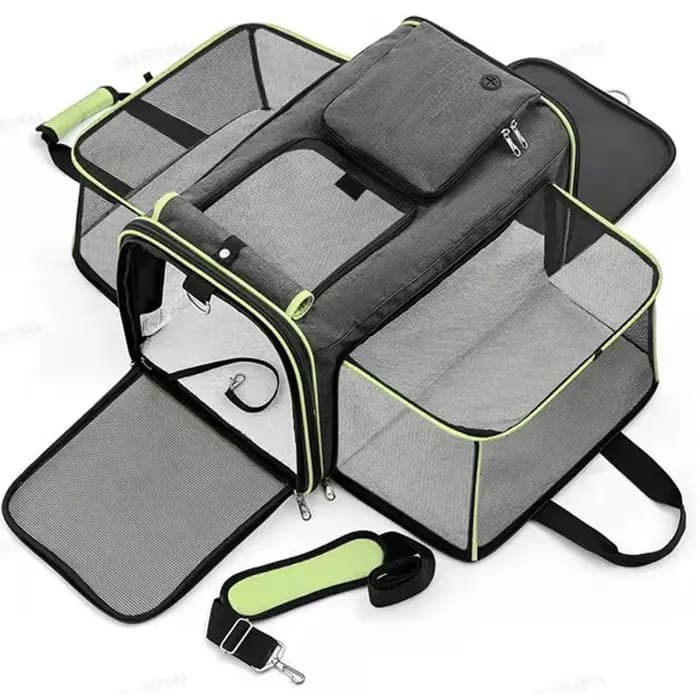 Sac de transport pliable pour chat de grande capacité