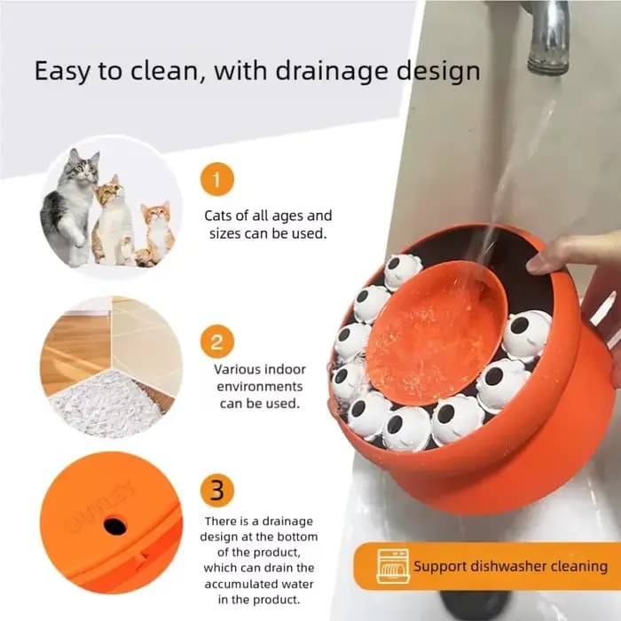 Distributeur de nourriture interactif pour chat