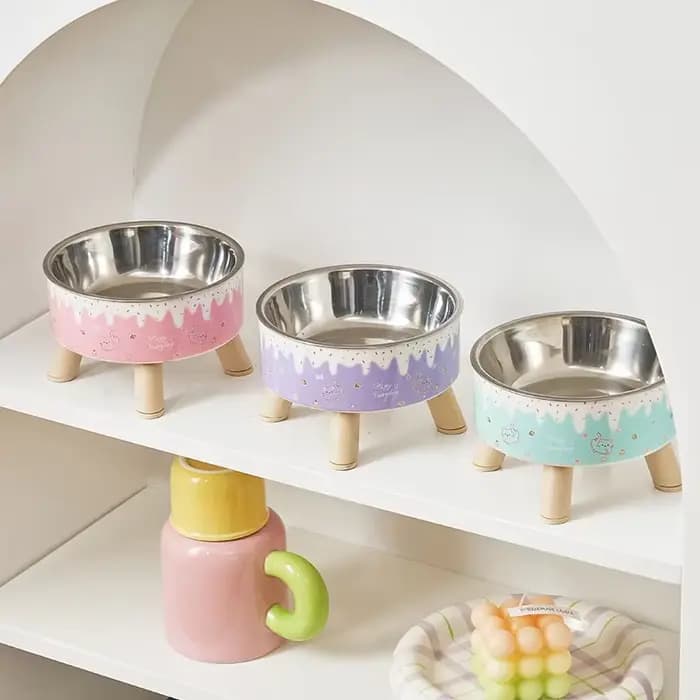 Bol pour animaux de compagnie en forme de crème glacée