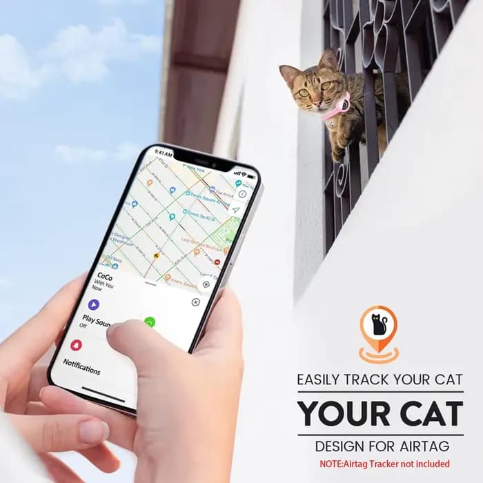 Collier de chat Airtag pour Apple Tag