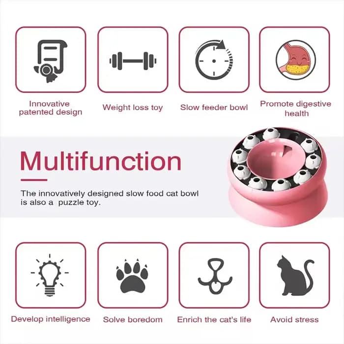Bol à puzzle interactif pour chat
