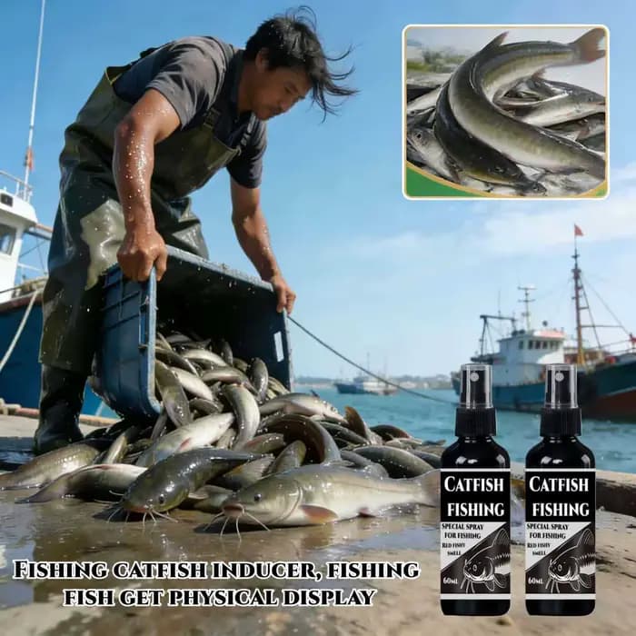 Spray spécial pour inducteur de poisson-chat, 60ml, atrayant au parfum de poisson rouge pour la pêche de rivière, du lac et de nuit, forte absorption, utilisation toutes saisons