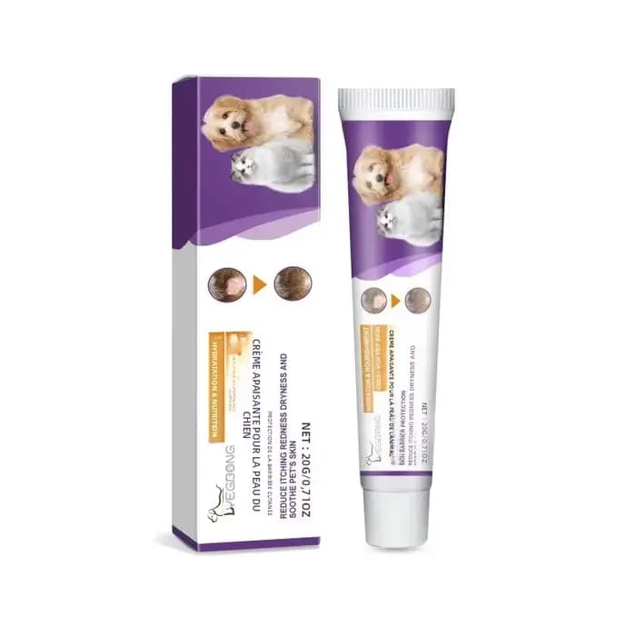 Crème Apaisante pour Peaux Sèches et Irritées des Animaux – Soulagement Anti-Démangeaisons