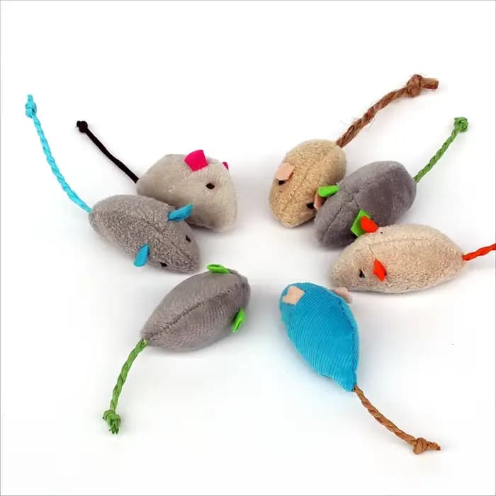 Mélanger le jouet pour animaux de compagnie herbe-aux-chats souris chats jouets amusant en peluche