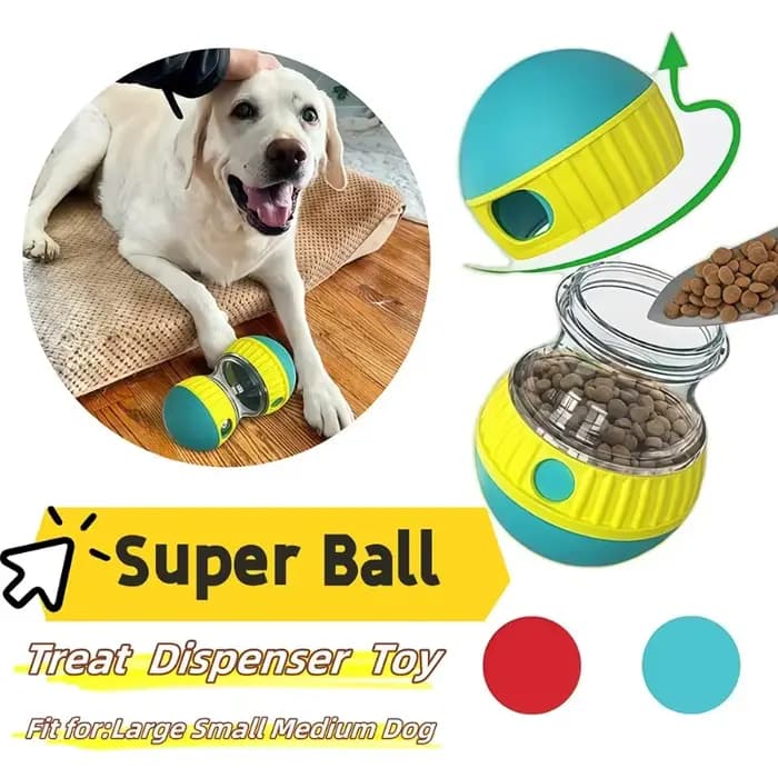 Jouet distributeur de friandises pour chien et chat, balle interactive de puzzle, convient à tous les types de mangeoires lentes, jouets pour animaux de compagnie pour un repas amusant et sain