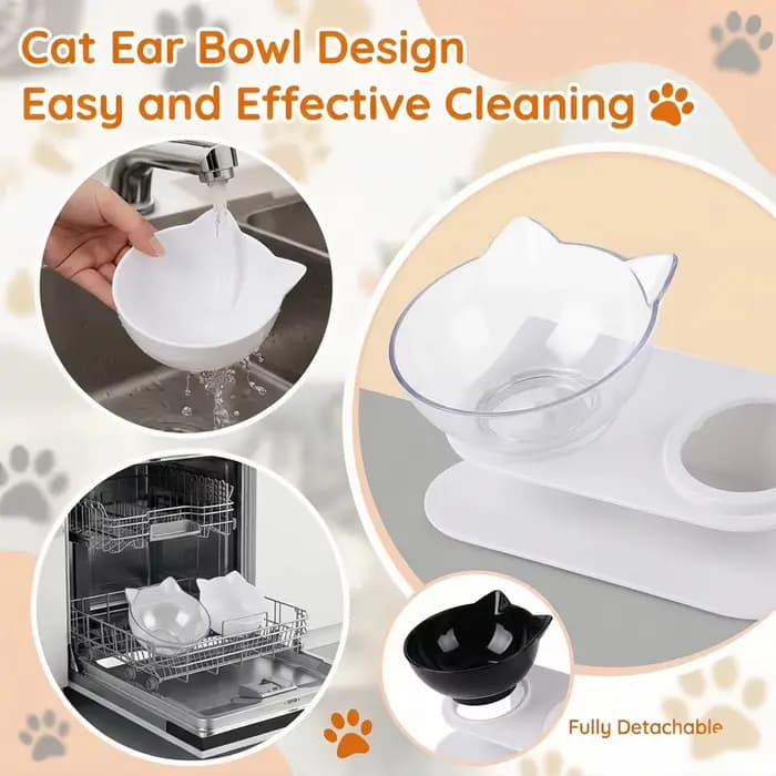 15 ° Bols pour chats inclinés et surélevés