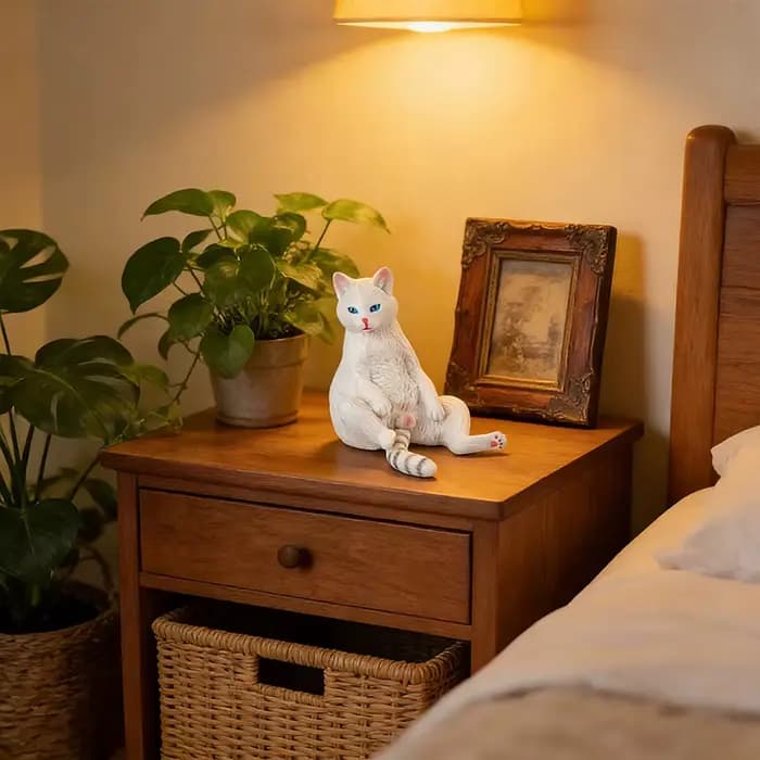Oenux siamois Devon Rex Sphynx chat persan Kitty modèle Figurine d'action mignon décoration de la maison Collection enfants jouet cadeau