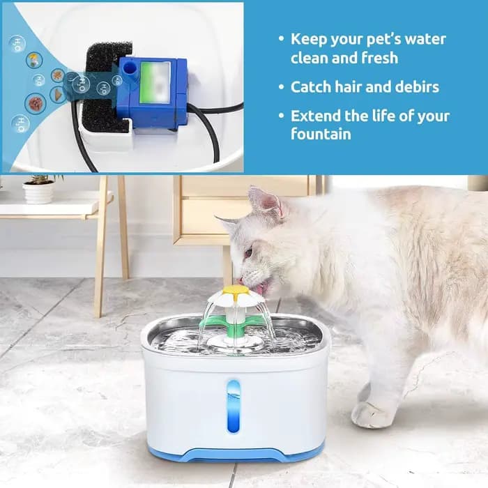 Filtre en mousse éponge pour fontaine de chat