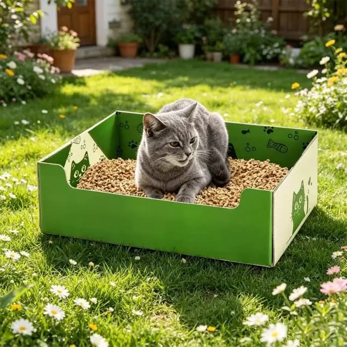 Bac à litière jetable pour chats
