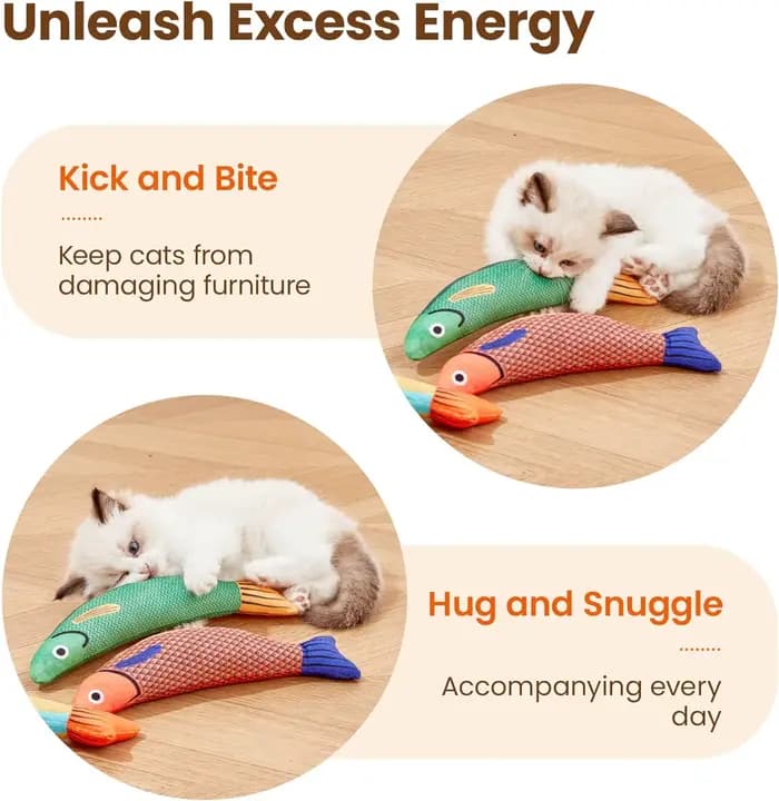 Jouets pour chat poisson
