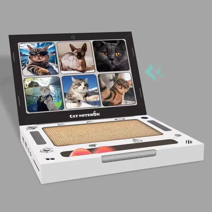 Grattoir pour chat en forme d'ordinateur portable