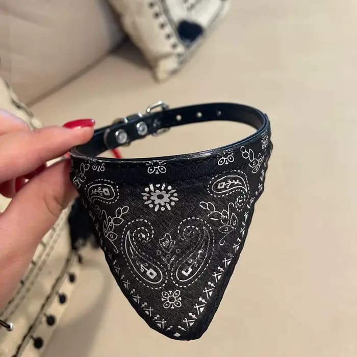 Collier bandana imprimé pour animaux de compagnie