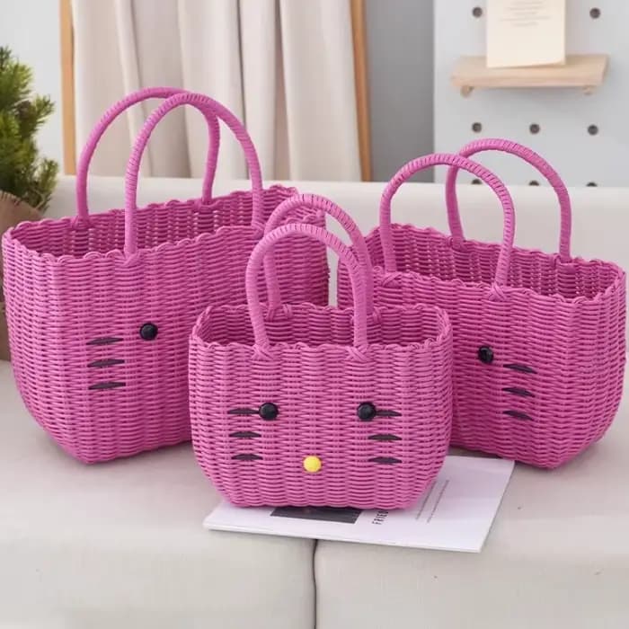Sac tissé en PVC chat mignon