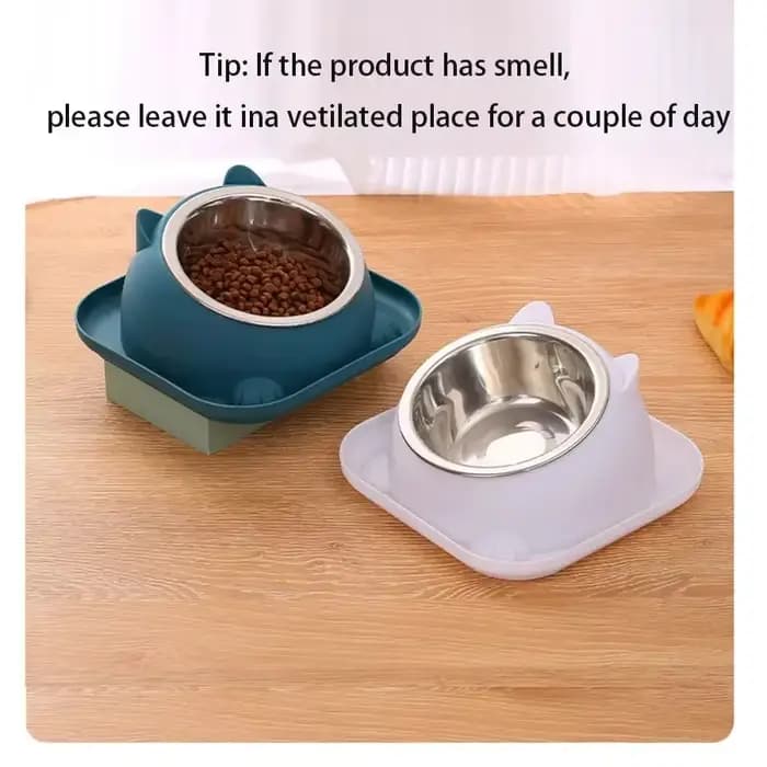 Bol pour chat anti-renversement en forme amusante avec eau ajoutée pour éviter les fourmis - Bols pour chien inclinés et antidérapants