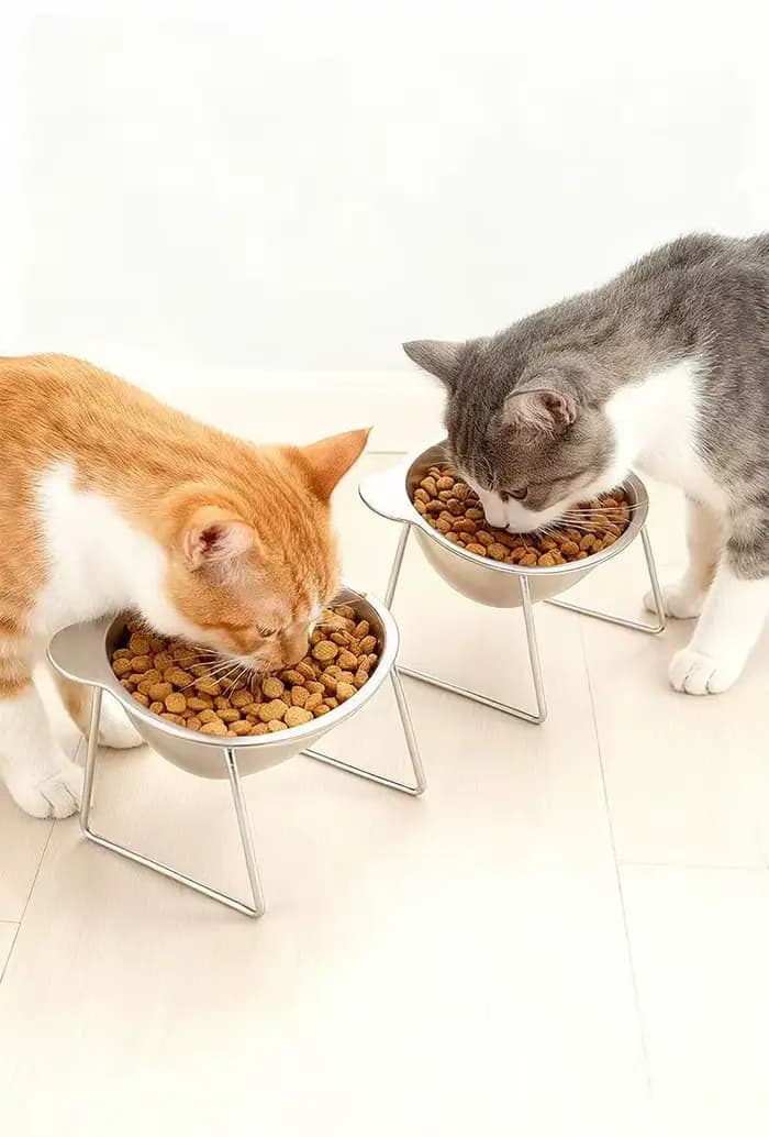 Bol pour chat, bol pour animaux de compagnie en acier inoxydable