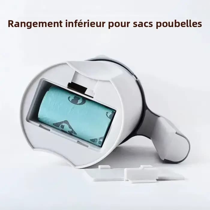 Pelle à litière pour chat tout-en-un, détachable, avec boîte à sacs à déchets intégrée, sans désordre, durable, accessoires pour animaux de compagnie