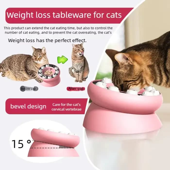 Jouets pour chats, bol à alimentation lente interactif