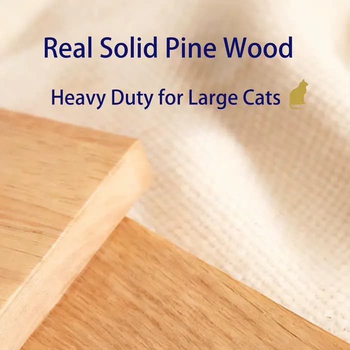 Arbre à chat en pin massif pour chats d'intérieur