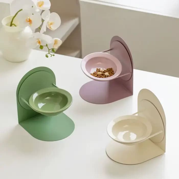 Bol en céramique anti-vomissement pour chat