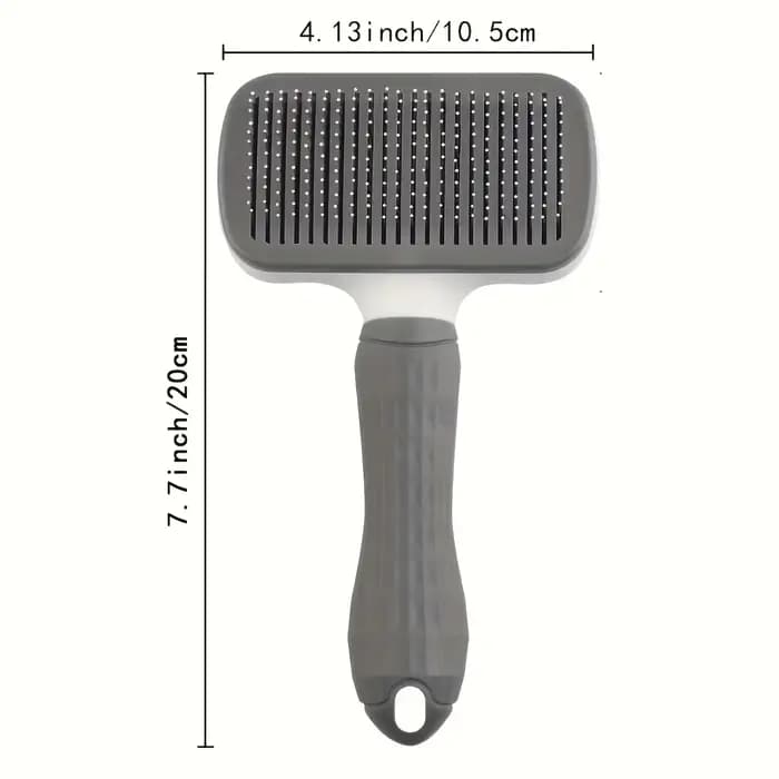 Brosse de toilettage pour animaux facile à nettoyer avec bouton autonettoyant pour l'élimination des poils en un clic