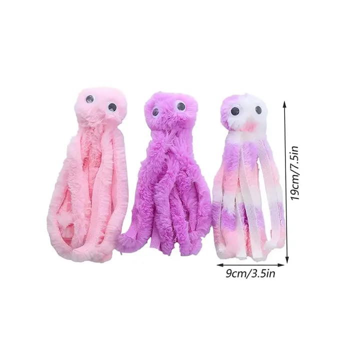 Jouets pour chat en forme de pieuvre mignons pour chatons et jeunes chats