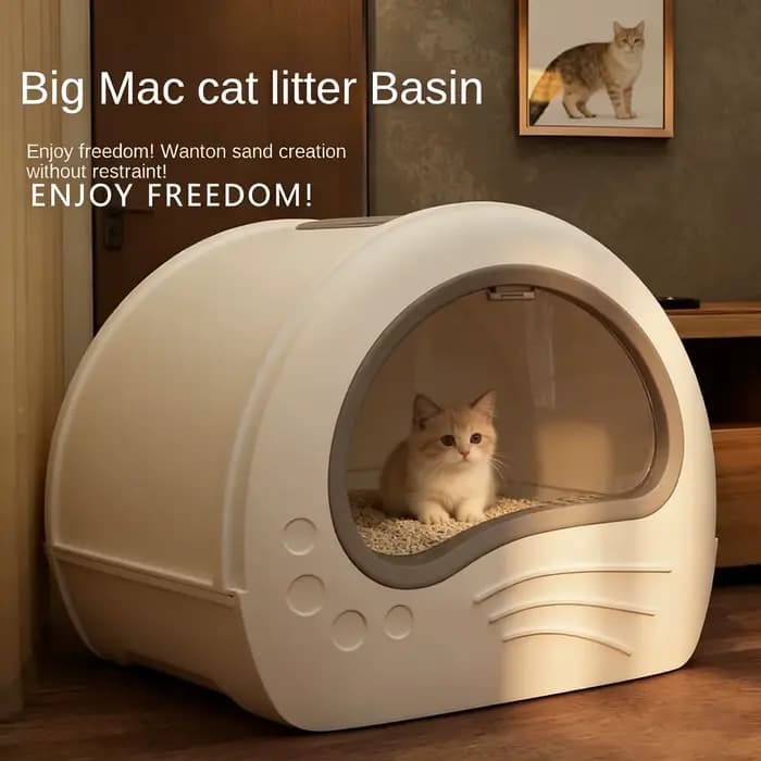 Bac à litière pour chat Type de tiroir entièrement fermé bac à litière pour chat anti-éclaboussures et isolation des odeurs toilettes pour chat bac à litière pour chat Extra Large