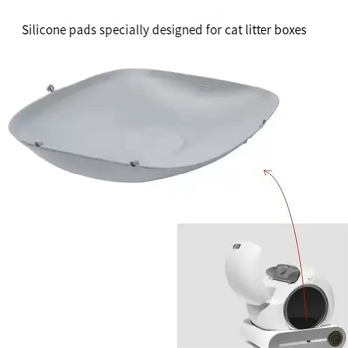 1 pièce Bac à litière automatique intelligent pour chat, Tapis de support inférieur pour toilette de chat, Accessoires pour bac à litière, Tapis pour bac à litière