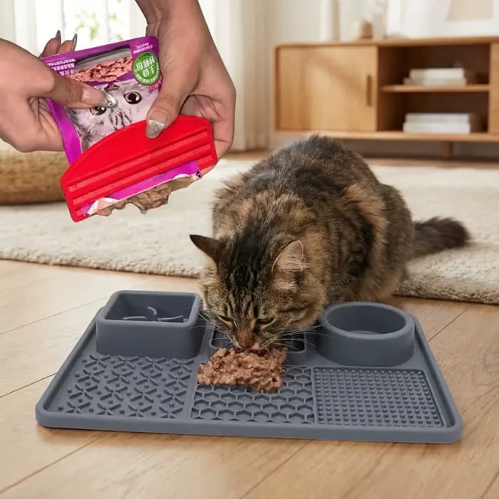 Distributeur de nourriture pour chats | Grattoir en plastique