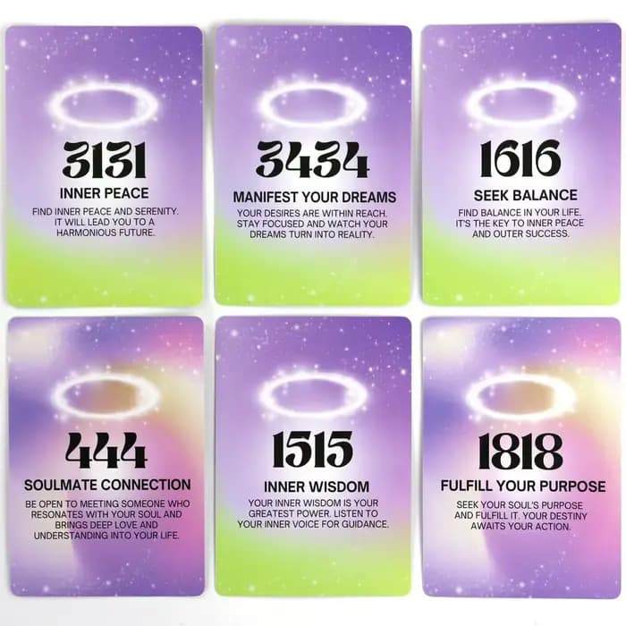 Cartes Oracle Numéros d'Anges pour Recevoir une Guidance Divine