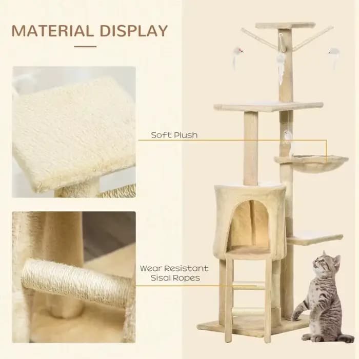 Arbre à chat adapté aux jouets pour animaux de compagnie