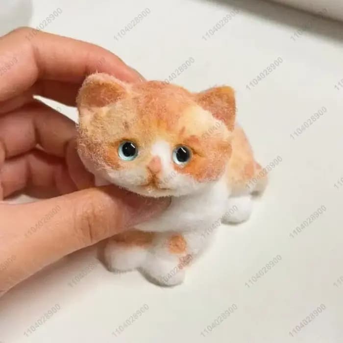Gros Kitty chat Taba Squishy Silicone fait à la main flou