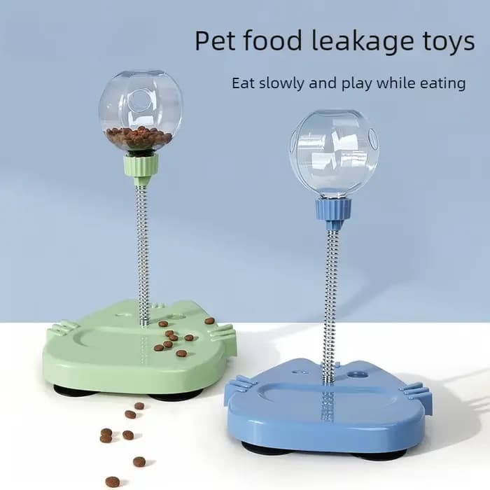 Jouet interactif pour chat avec distributeur de friandises oscillant