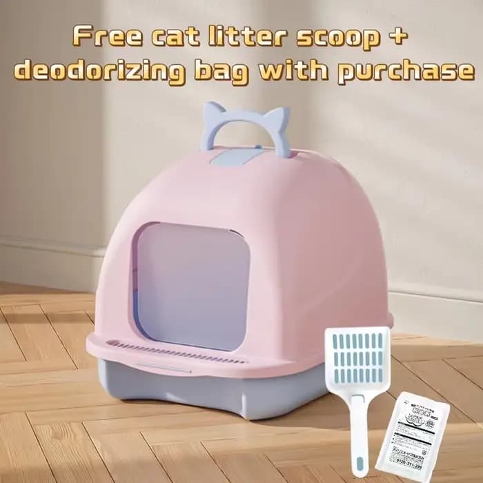 Bac à litière pour chat entièrement fermé