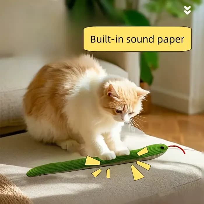 Jouet pour chat en forme de serpent