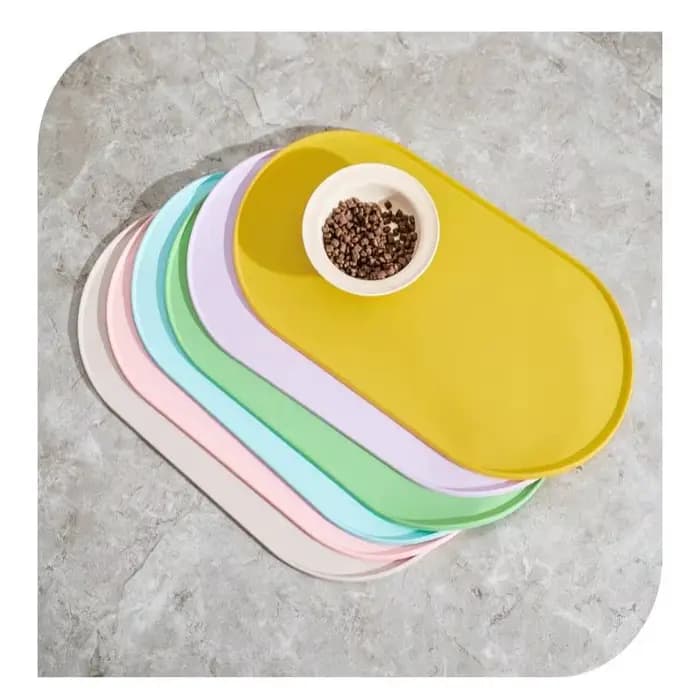 Tapis d'alimentation pour chat avec design antidérapant et imperméable