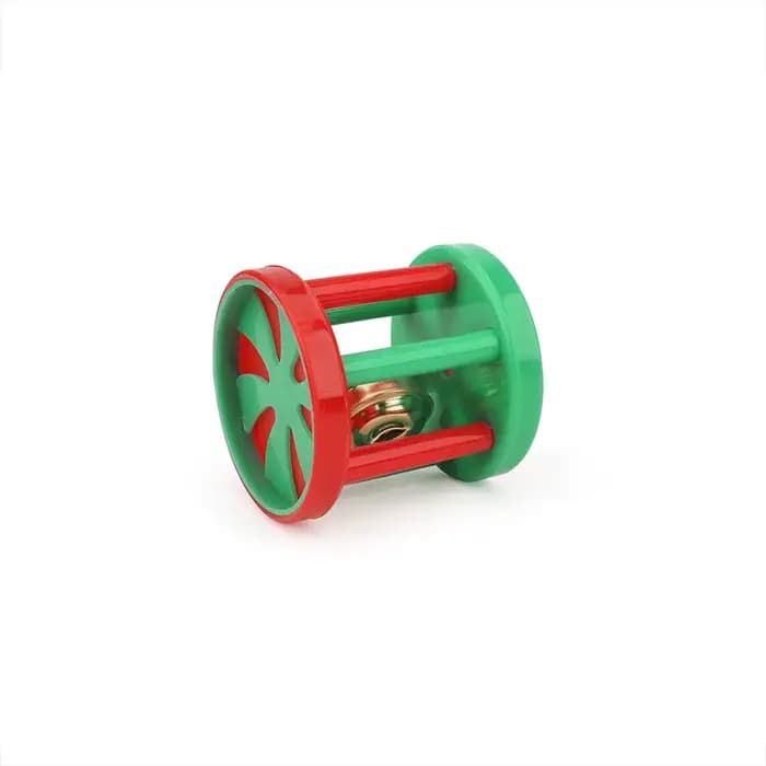Jouets cylindriques en plastique pour animaux de compagnie avec petite cloche