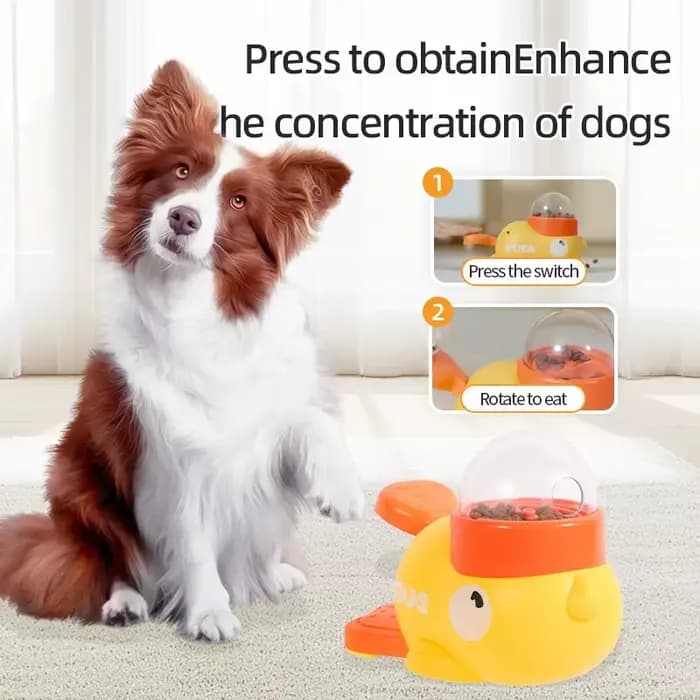 Distributeur de nourriture interactif pour chat en forme de canard