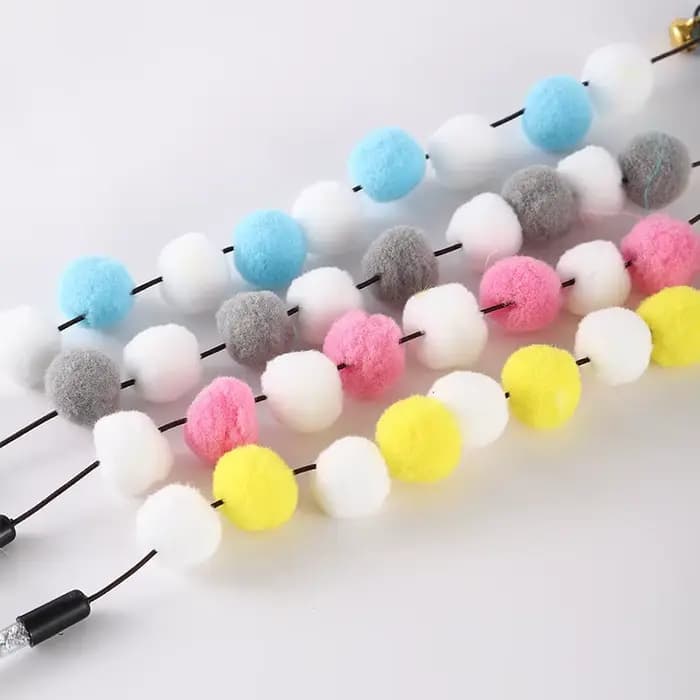Jouet coule avec clochette et plumes pour chat