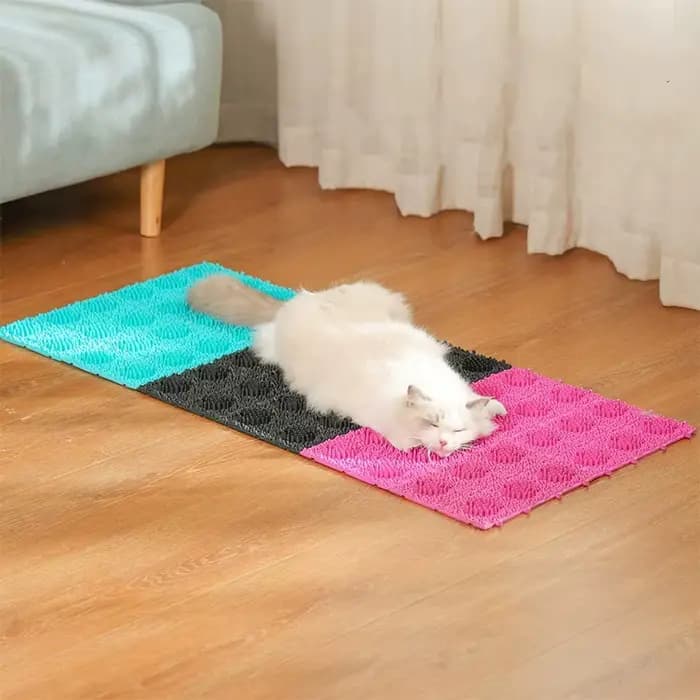 Tapis de massage et grattoir auto-nettoyant pour chat 24x18cm en caoutchouc TPR, brosse anti-démangeaisons pour animaux, jouet de massage pour chat, outil de toilettage et de grattage pour animaux