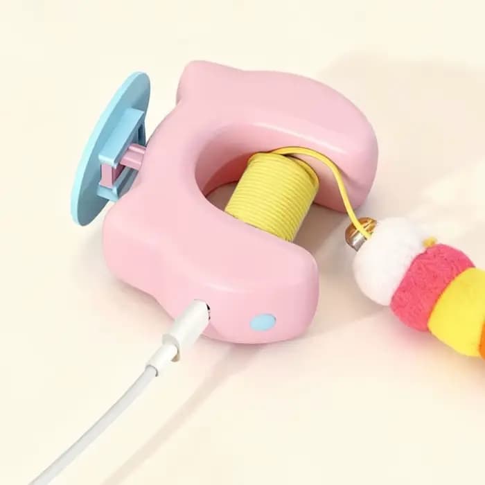 Jouet électrique pour chat avec 2 cordes